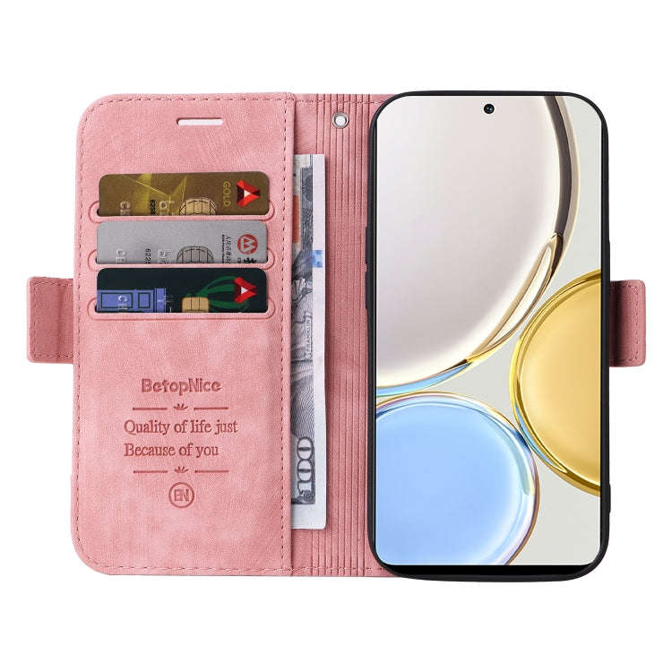For Honor X9 4G / 5G / Honor X30 BETOPNICE Dual-side Buckle Leather Phone Case(Pink)