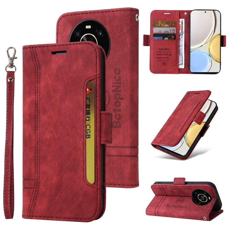 For Honor X9 4G / 5G / Honor X30 BETOPNICE Dual-side Buckle Leather Phone Case(Red)