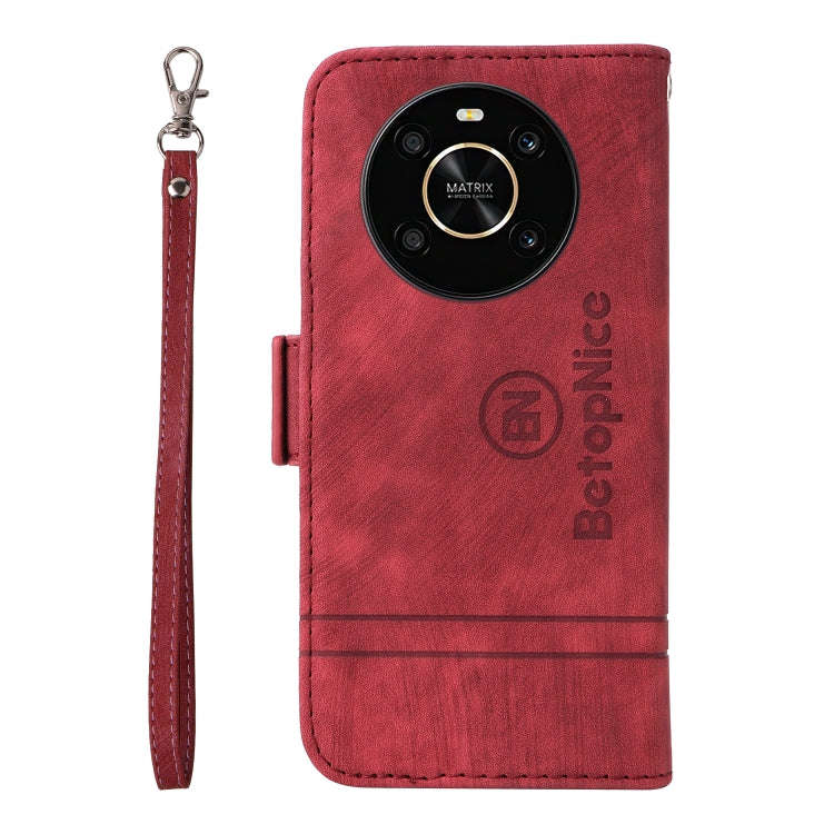For Honor X9 4G / 5G / Honor X30 BETOPNICE Dual-side Buckle Leather Phone Case(Red)