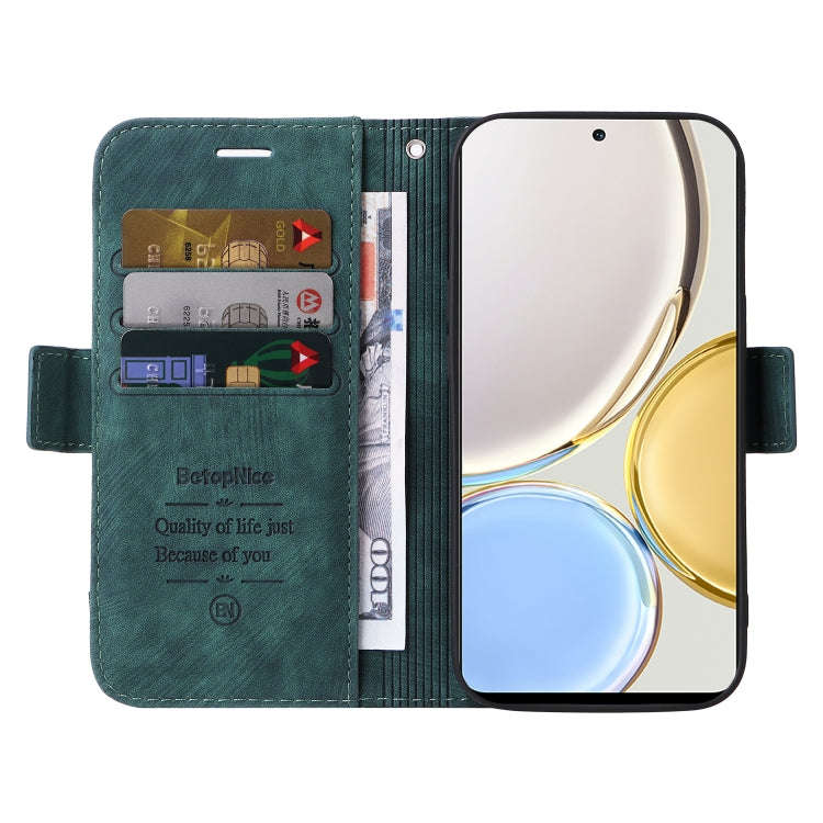 For Honor X9 4G / 5G / Honor X30 BETOPNICE Dual-side Buckle Leather Phone Case(Green)