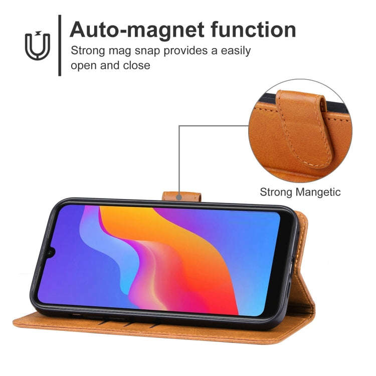 For Honor 8A 2020 Leather Phone Case(Brown)