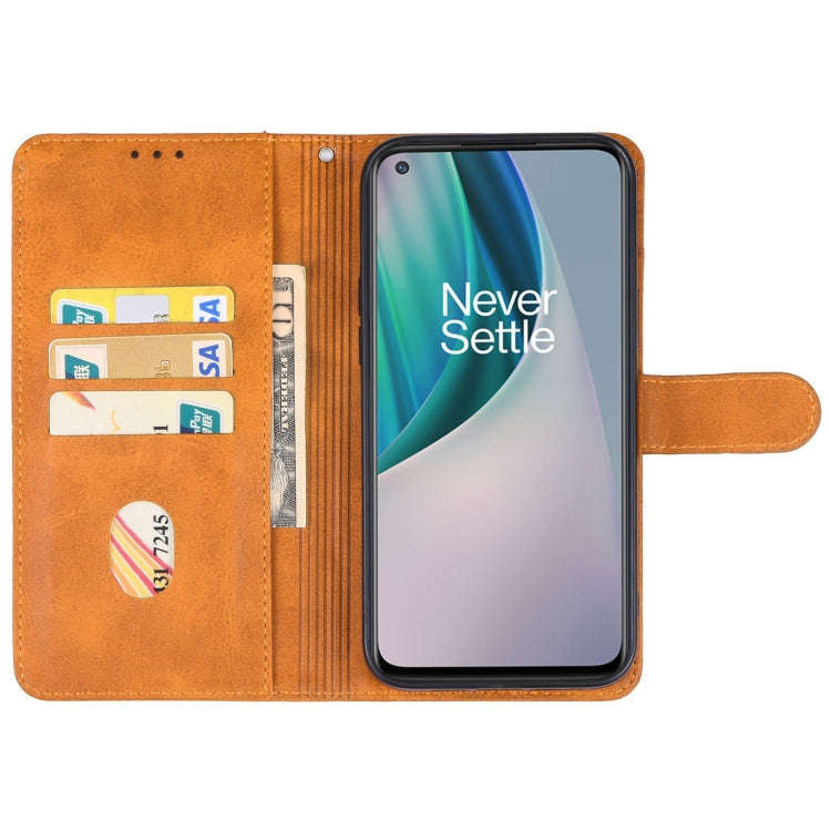 For OnePlus Nord N10 5G Leather Phone Case(Brown)