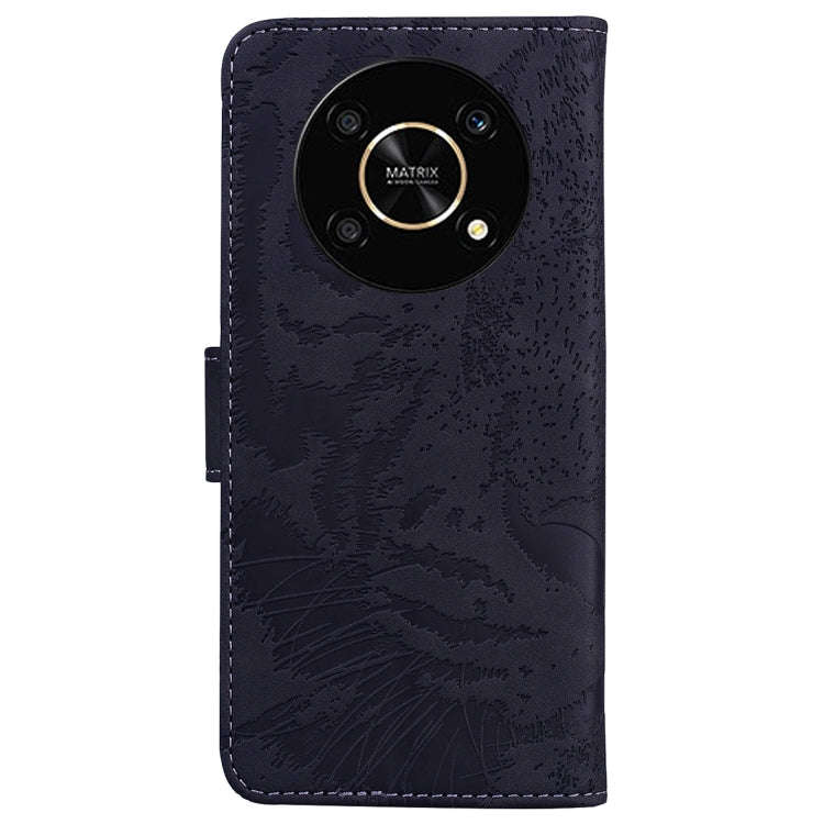 For Honor X9 / X9 5G Tiger Embossing Pattern Flip Leather Phone Case(Black)