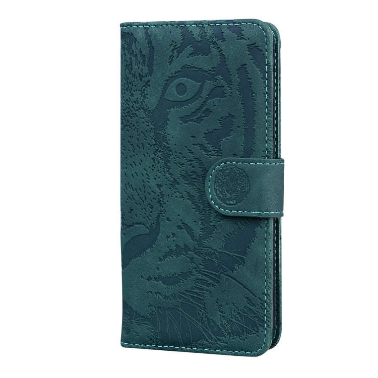 For Honor X9 / X9 5G Tiger Embossing Pattern Flip Leather Phone Case(Green)