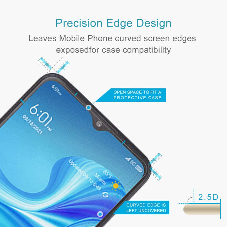 For TCL 4X 5G 10pcs 0.26mm 9H 2.5D Tempered Glass Film
