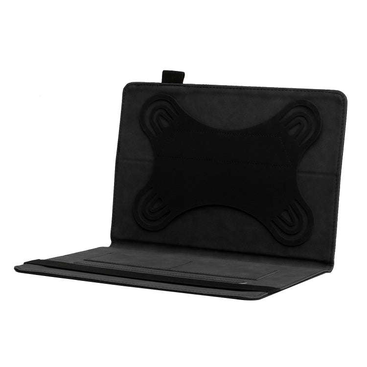 For 8 inch Life Tree Pattern Flip Universal Leather Tablet Case(Black)