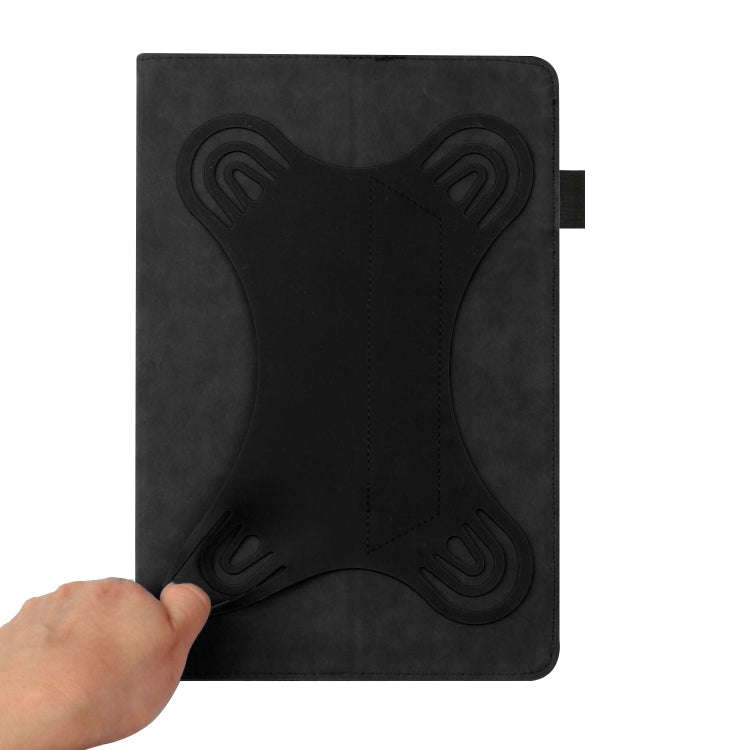 For 8 inch Life Tree Pattern Flip Universal Leather Tablet Case(Black)