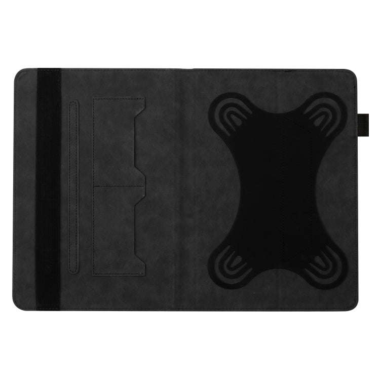 For 8 inch Life Tree Pattern Flip Universal Leather Tablet Case(Black)