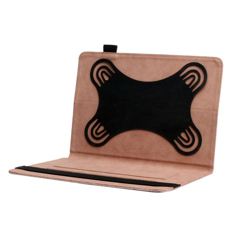 For 8 inch Life Tree Pattern Flip Universal Leather Tablet Case(Rose Gold)