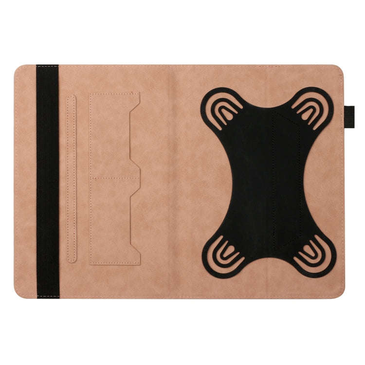 For 8 inch Life Tree Pattern Flip Universal Leather Tablet Case(Rose Gold)