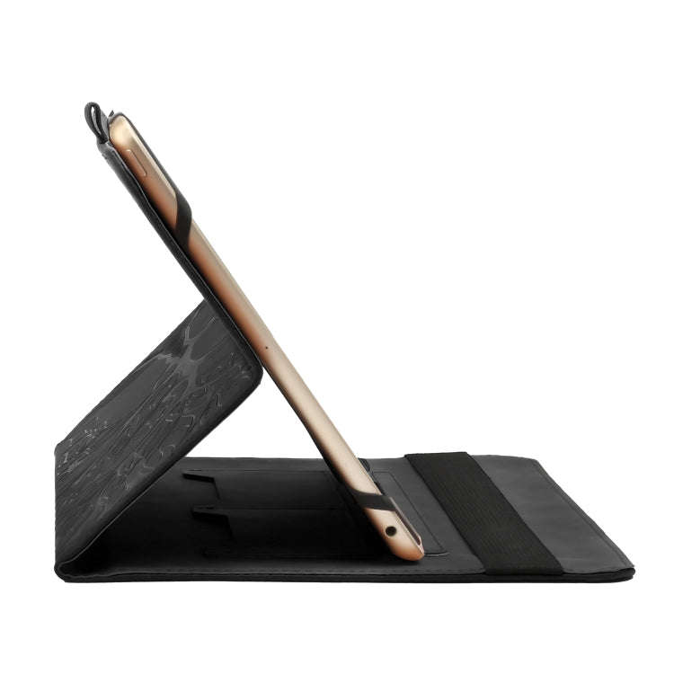 For 10 inch Life Tree Pattern Flip Universal Leather Tablet Case(Black)