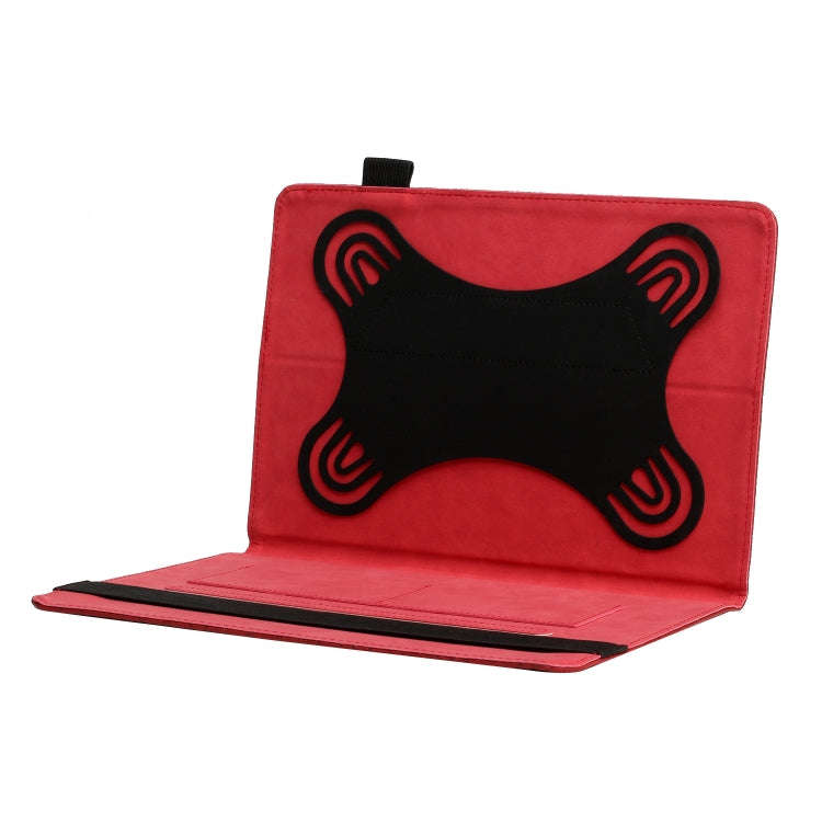 For 10 inch Life Tree Pattern Flip Universal Leather Tablet Case(Red)