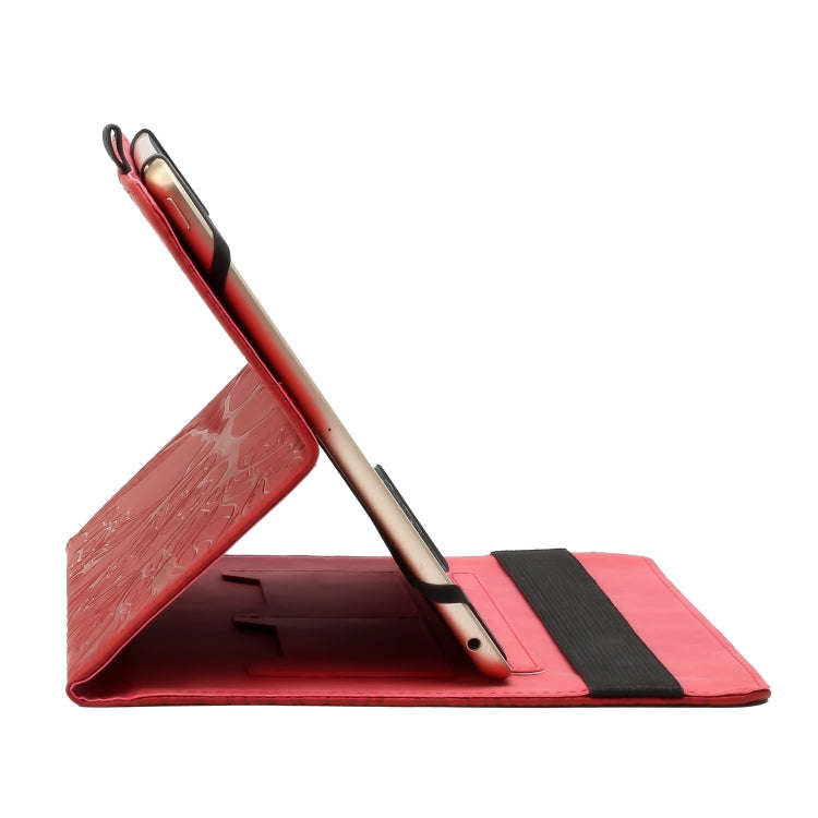 For 10 inch Life Tree Pattern Flip Universal Leather Tablet Case(Red)