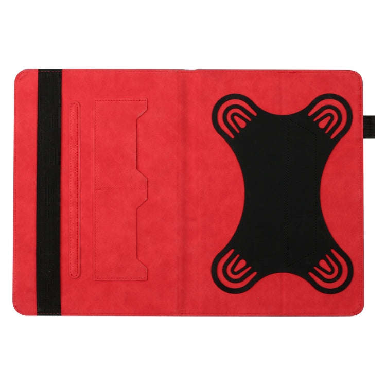 For 10 inch Life Tree Pattern Flip Universal Leather Tablet Case(Red)