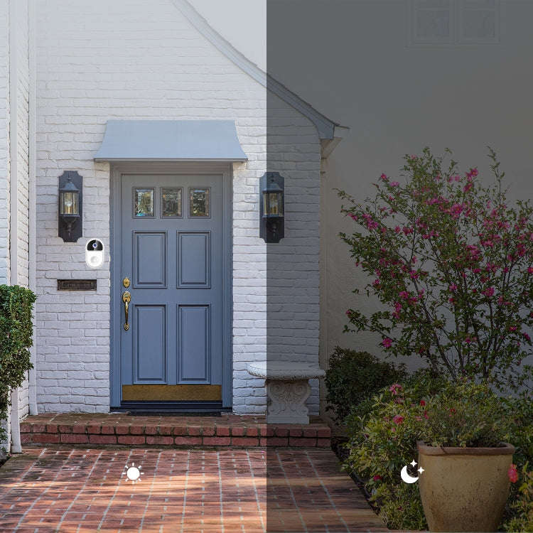 ML18 Mini Ultra Wide Angle Smart Video Doorbell Support Two-way Voice(White)