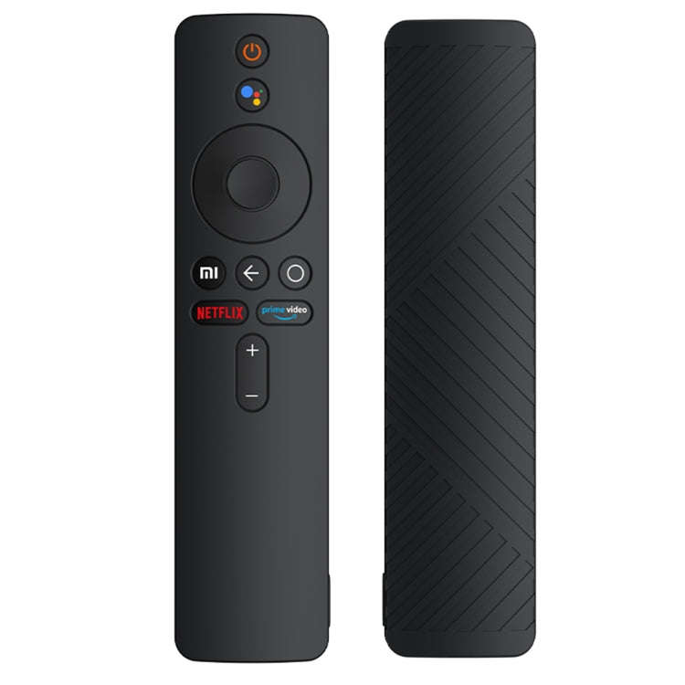For Xiaomi MiBox S Solid Color Silicone Protective Cover(Black)