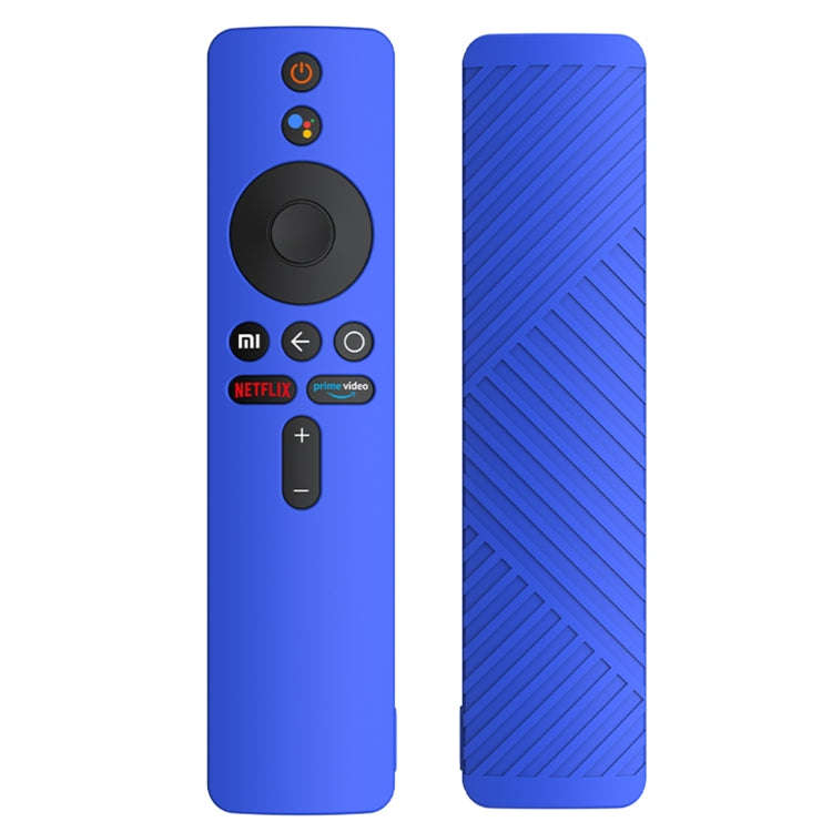 For Xiaomi MiBox S Solid Color Silicone Protective Cover(Dark Blue)
