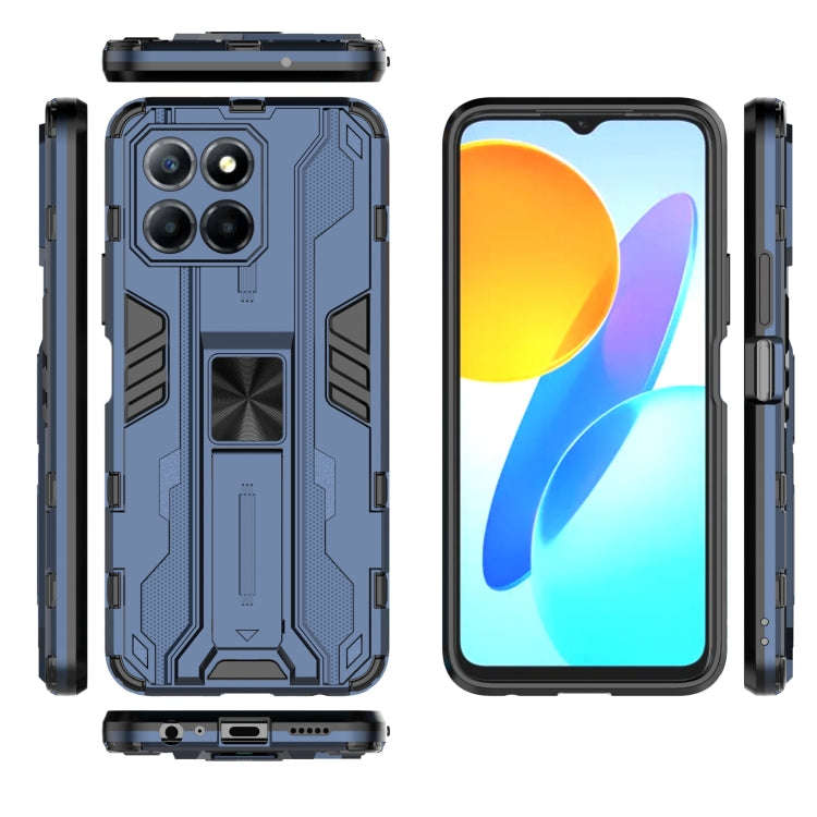 For Honor X8 5G Supersonic PC + TPU Shock-proof Protective Phone Case(Blue)