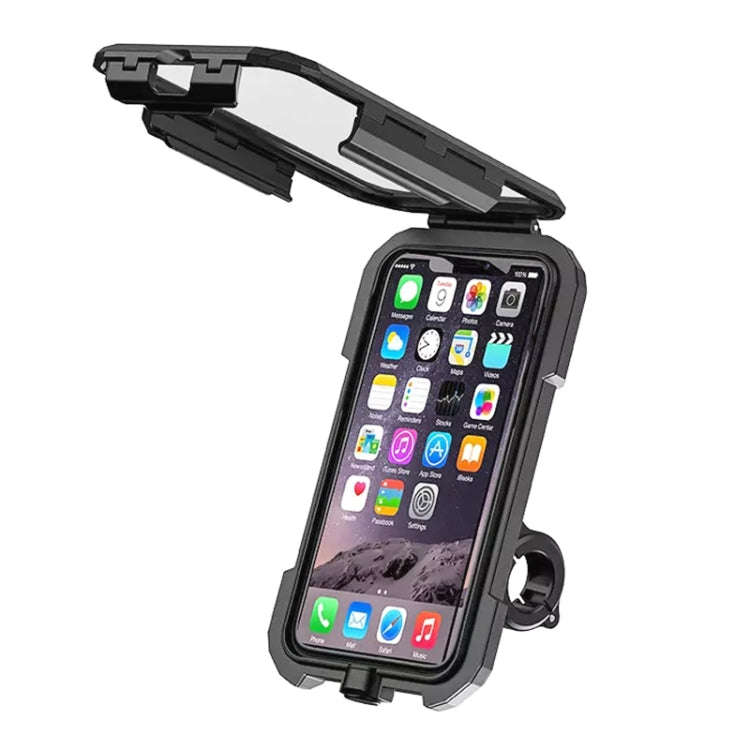 Kewig M18L-A1 Motorcycle / Bicycle Handlebar Wireless Charging Waterproof Box Mobile Phone Holder