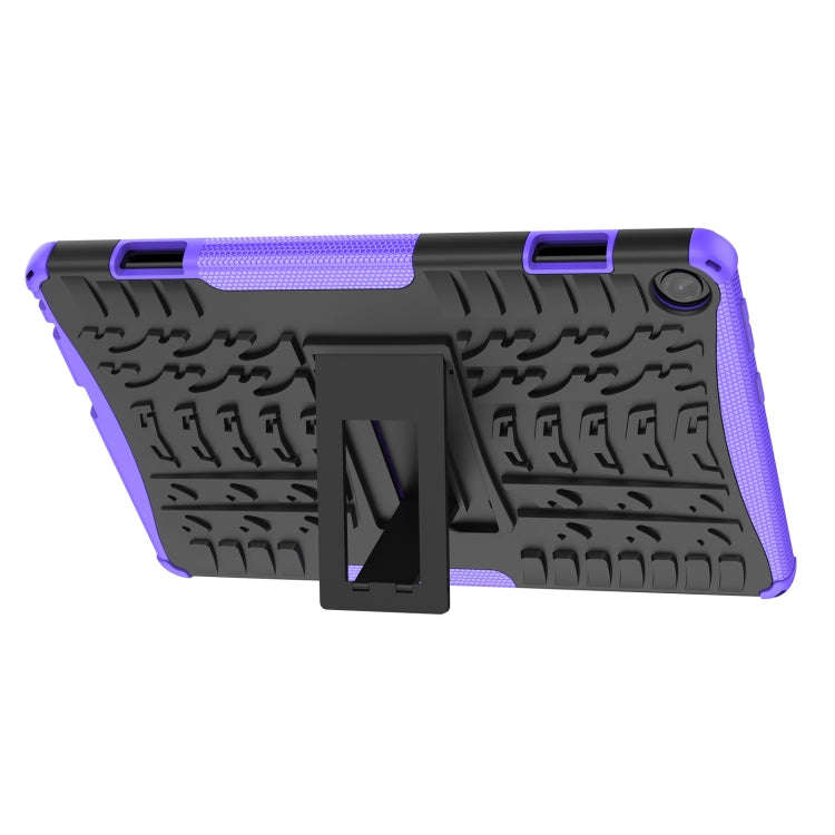 For Lenovo Tab M10 3rd Gen Tire Texture TPU + PC Tablet Case with Holder(Purple)