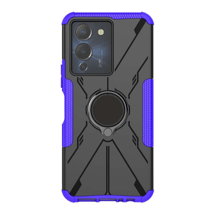 For Infinix Note 12 G96 Armor Bear Shockproof PC + TPU Phone Case with Ring(Purple)