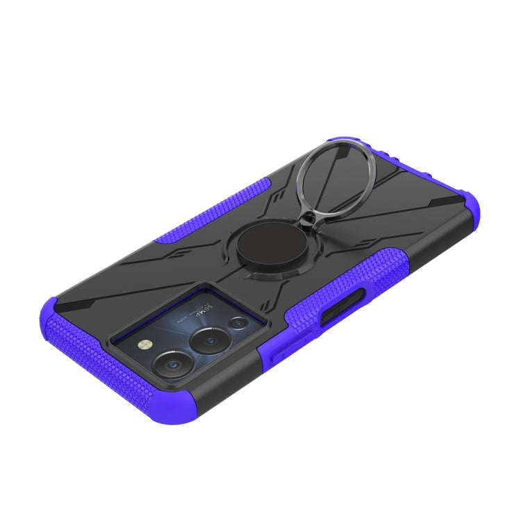 For Infinix Note 12 G96 Armor Bear Shockproof PC + TPU Phone Case with Ring(Purple)