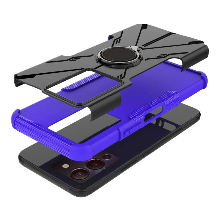 For Infinix Note 12 G96 Armor Bear Shockproof PC + TPU Phone Case with Ring(Purple)