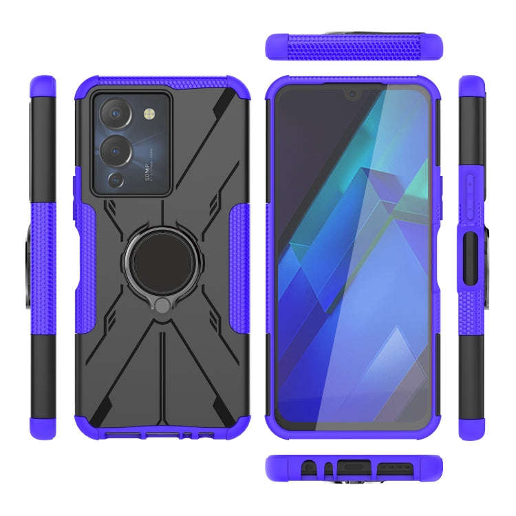 For Infinix Note 12 G96 Armor Bear Shockproof PC + TPU Phone Case with Ring(Purple)