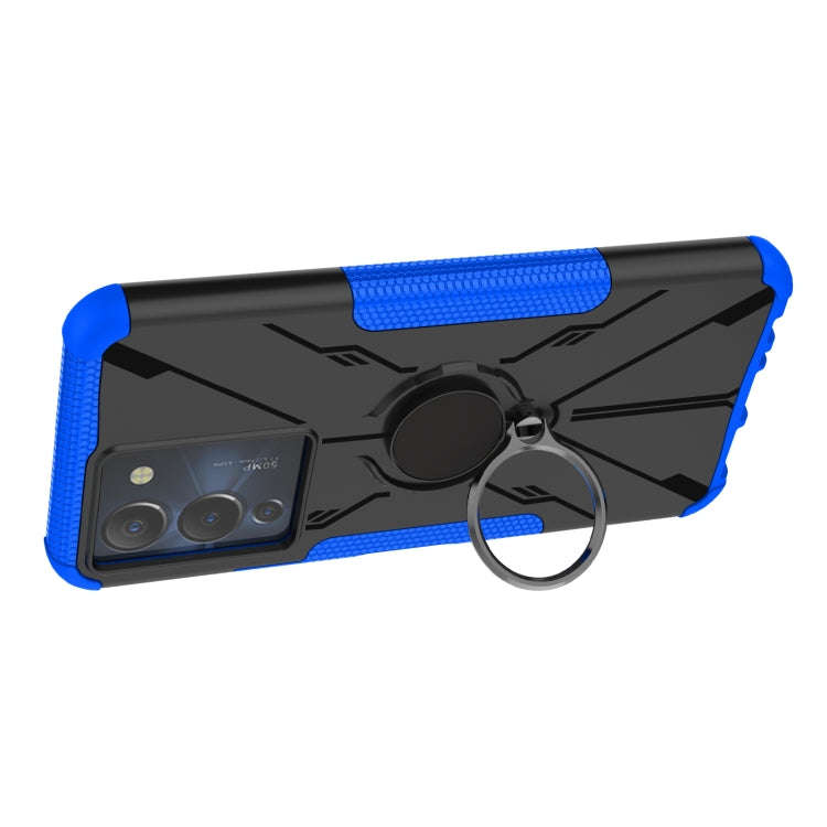 For Infinix Note 12 G96 Armor Bear Shockproof PC + TPU Phone Case with Ring(Blue)