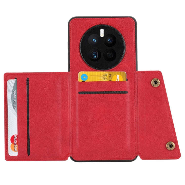 For Huawei Mate 50 Double Buckle Magnetic Phone Case(Red)