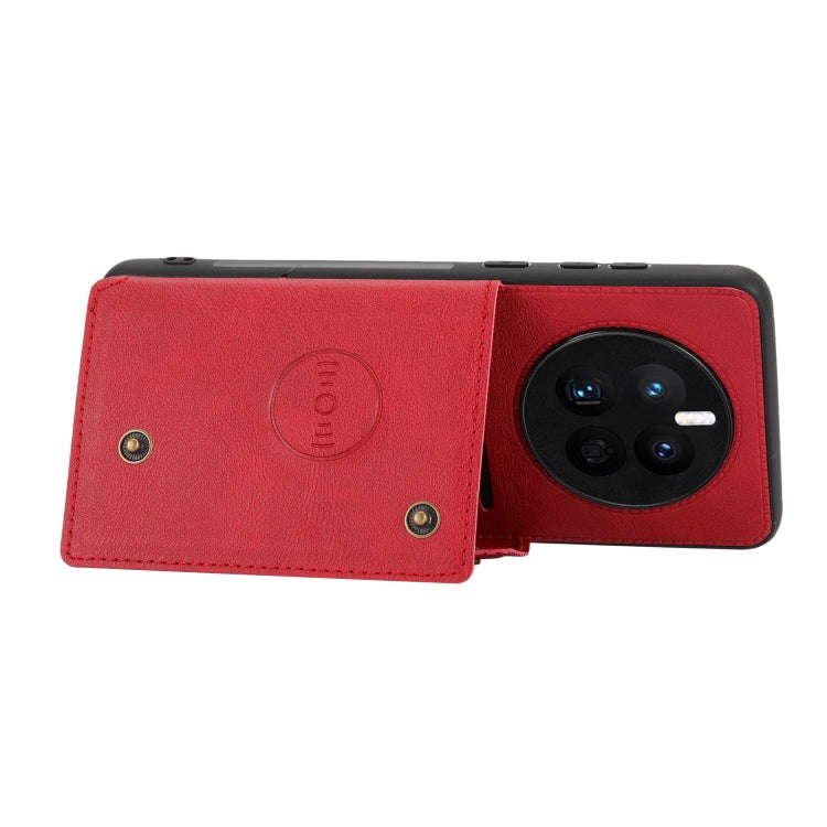 For Huawei Mate 50 Double Buckle Magnetic Phone Case(Red)