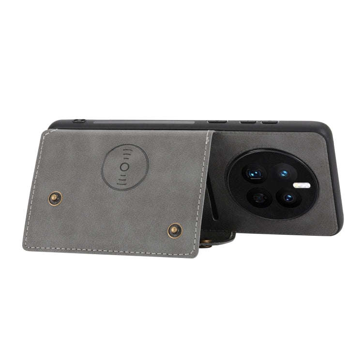 For Huawei Mate 50 Double Buckle Magnetic Phone Case(Grey)