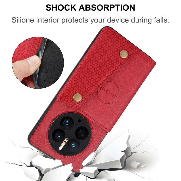 For Huawei Mate 50 Double Buckle Magnetic Phone Case(Red)