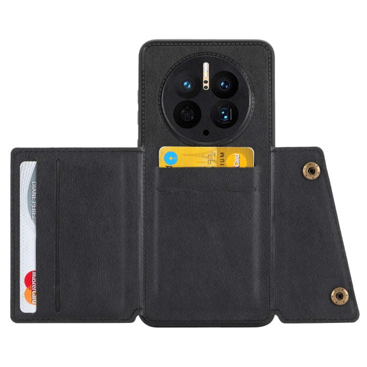 For Huawei Mate 50 Pro Double Buckle Magnetic Phone Case(Black)