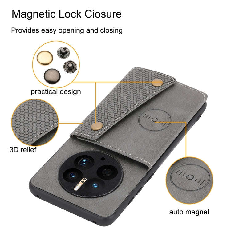 For Huawei Mate 50 Pro Double Buckle Magnetic Phone Case(Red)
