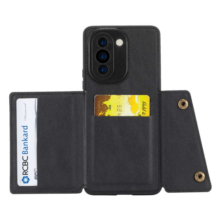 For Huawei nova 10 Double Buckle Magnetic Phone Case(Black)