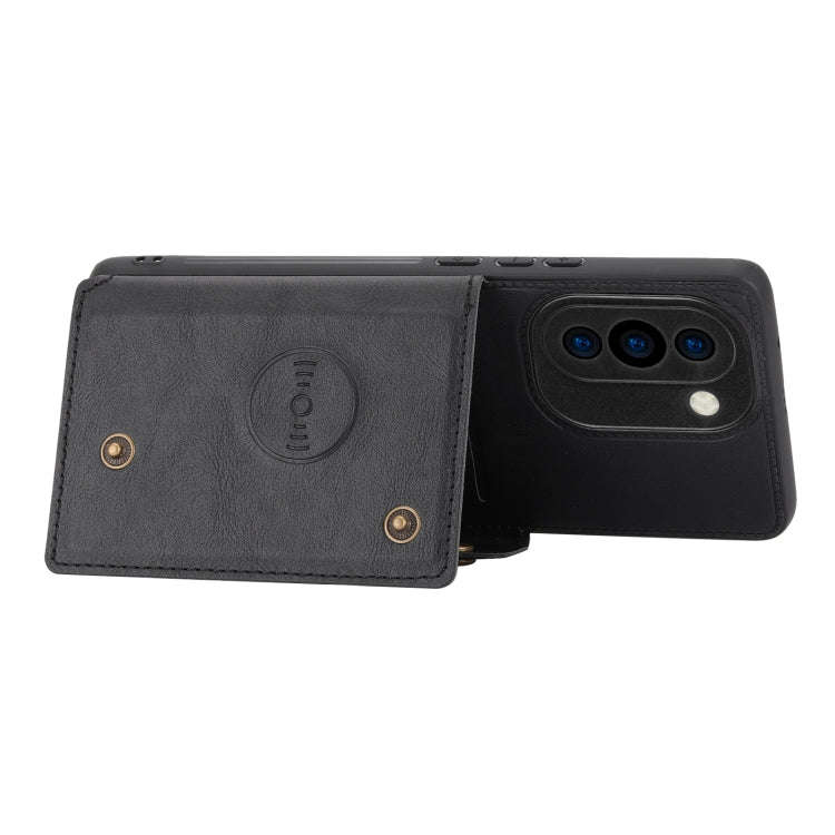 For Huawei nova 10 Double Buckle Magnetic Phone Case(Black)