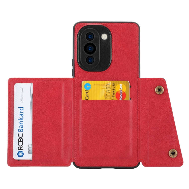For Huawei nova 10 Pro Double Buckle Magnetic Phone Case(Red)
