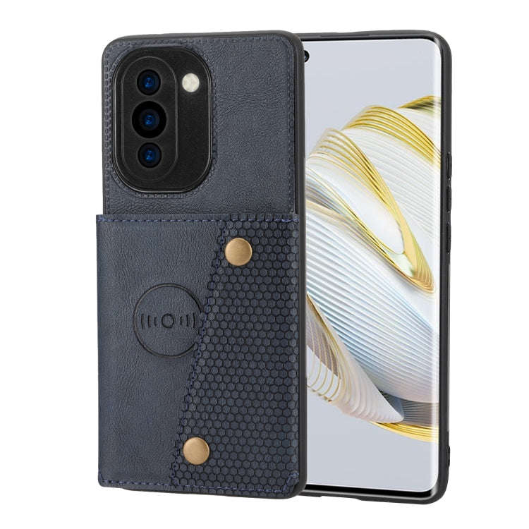 For Huawei nova 10 Pro Double Buckle Magnetic Phone Case(Blue)