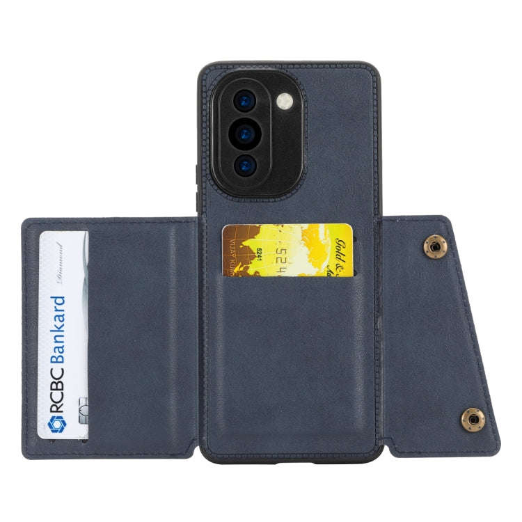 For Huawei nova 10 Pro Double Buckle Magnetic Phone Case(Blue)