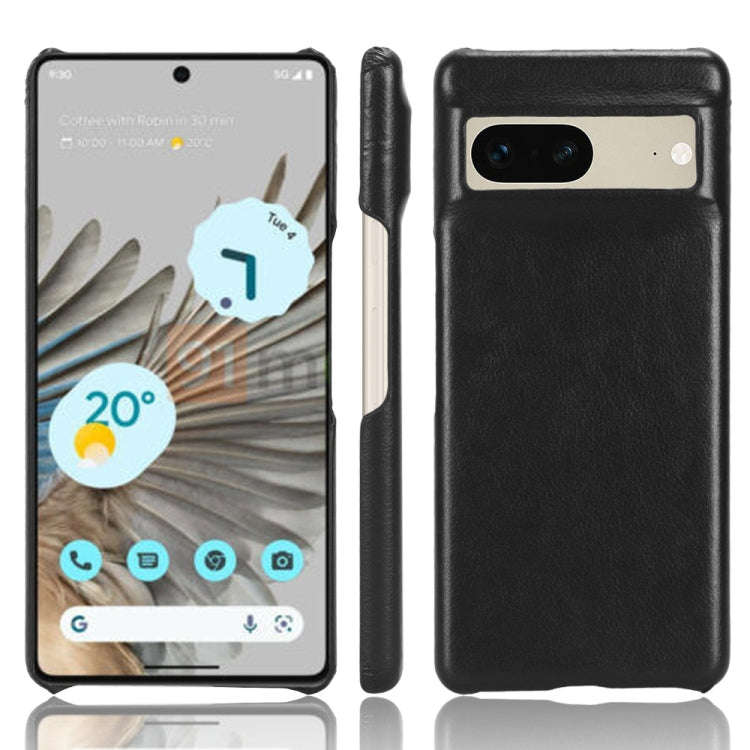 For Google Pixel 7 5G Shockproof Litchi Texture PC + PU Case(Black)