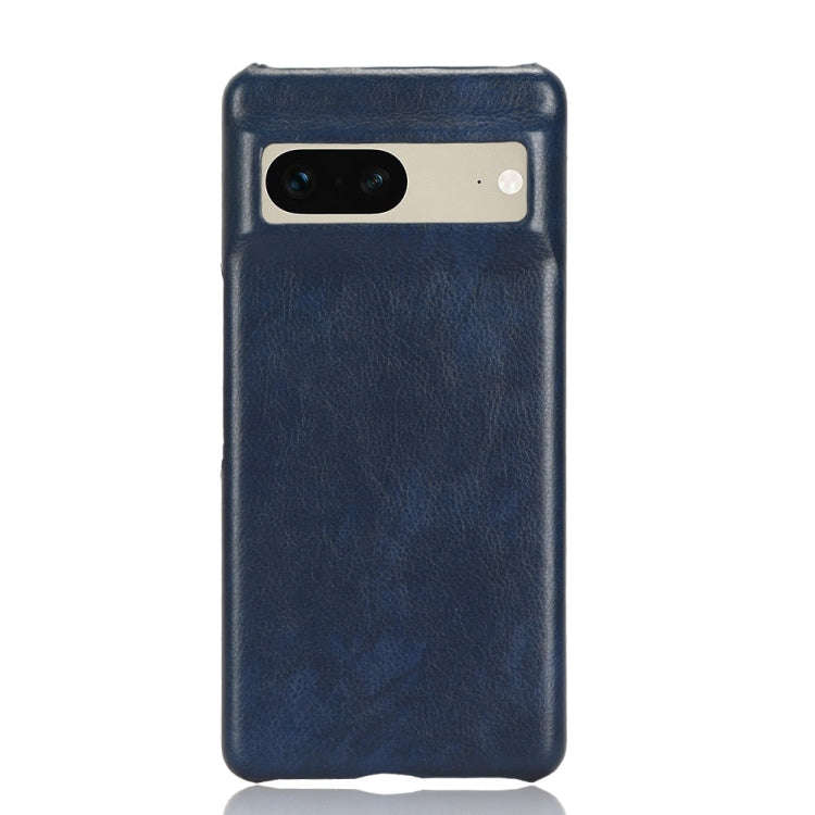For Google Pixel 7 5G Shockproof Litchi Texture PC + PU Case(Blue)