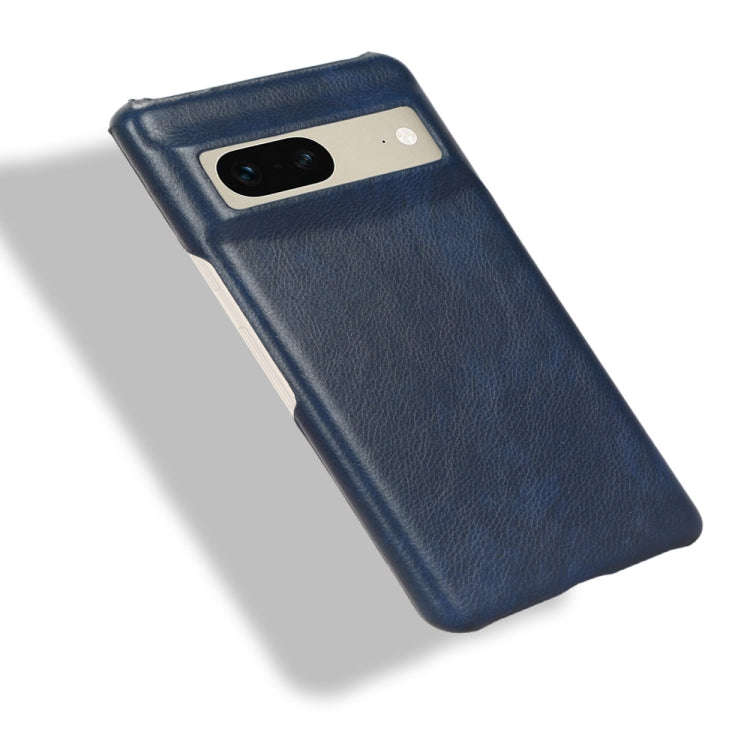For Google Pixel 7 5G Shockproof Litchi Texture PC + PU Case(Blue)