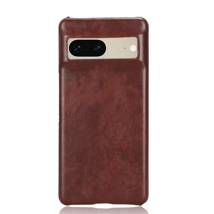 For Google Pixel 7 5G Shockproof Litchi Texture PC + PU Case(Brown)