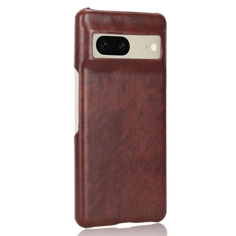 For Google Pixel 7 5G Shockproof Litchi Texture PC + PU Case(Brown)