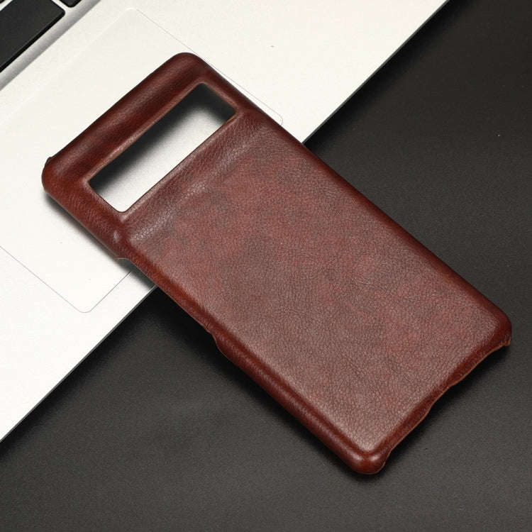 For Google Pixel 7 5G Shockproof Litchi Texture PC + PU Case(Brown)
