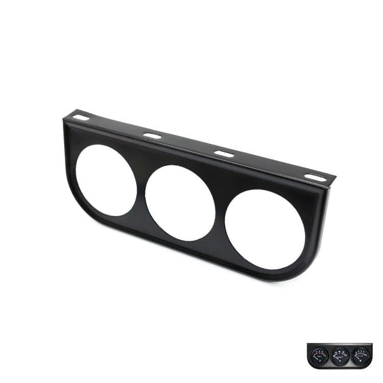 Car 52mm 3 Holes Iron Dash Gauge Meter Pod Mount Holder(Black)