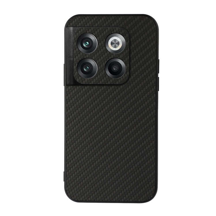 For OnePlus Ace Pro / 10T Carbon Fiber Texture PU Phone Case(Black)