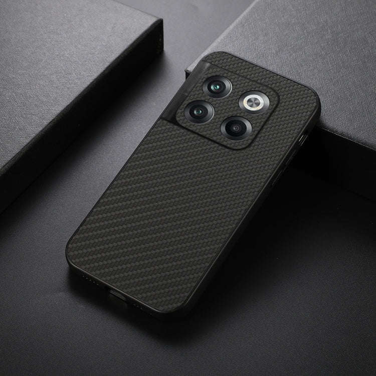 For OnePlus Ace Pro / 10T Carbon Fiber Texture PU Phone Case(Black)