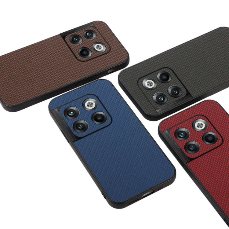 For OnePlus Ace Pro / 10T Carbon Fiber Texture PU Phone Case(Red)